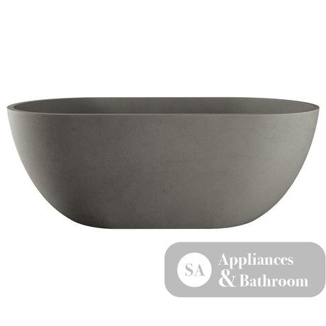 Fienza FC12 Jada Concrete Bath Warm Grey - Freestanding Bath