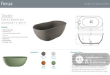 Fienza FC12SG Jada Concrete Bath Sage - Freestanding Bath