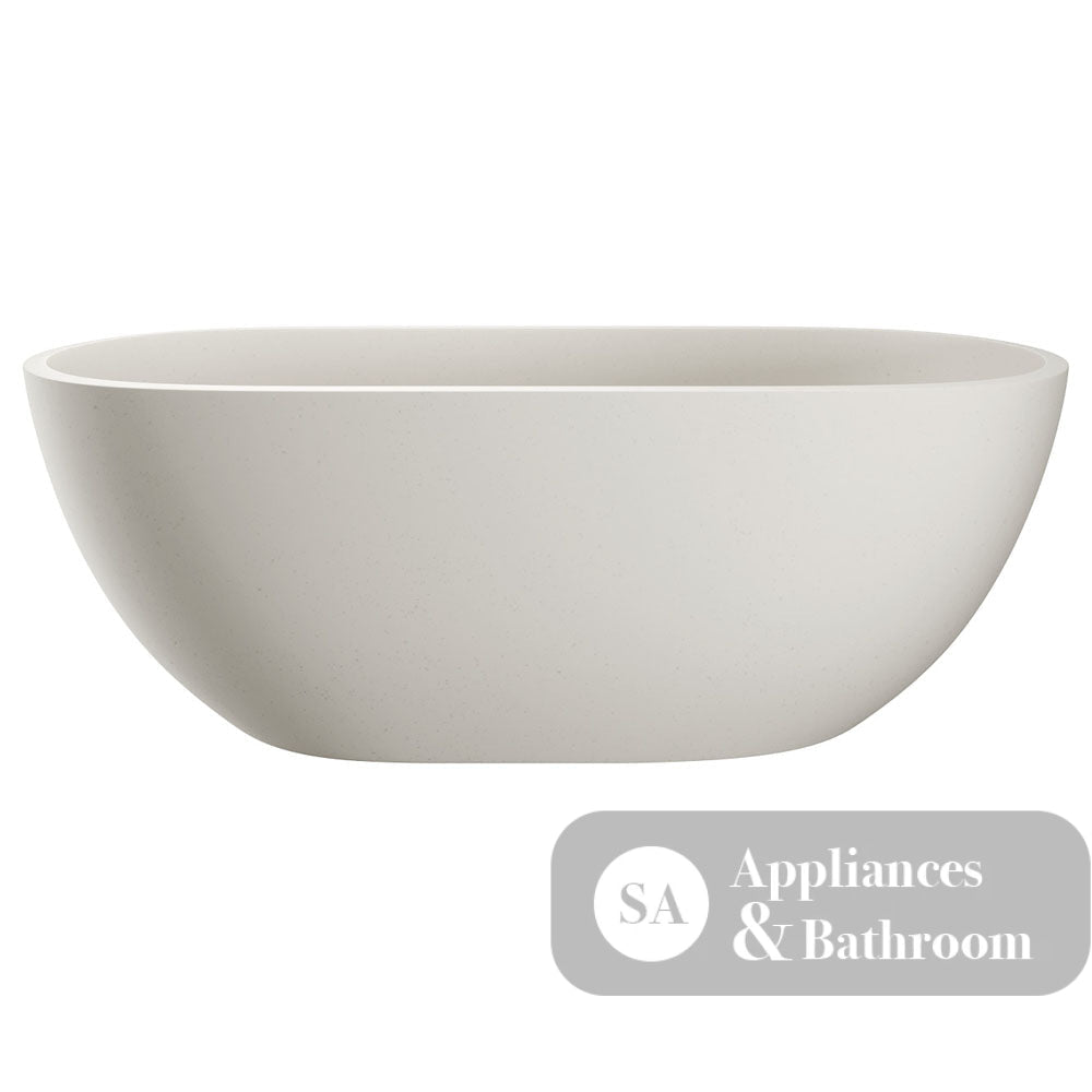 Fienza FC12W Jada Concrete Bath Warm White - Freestanding Bath