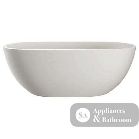 Fienza FC12W Jada Concrete Bath Warm White - Freestanding Bath