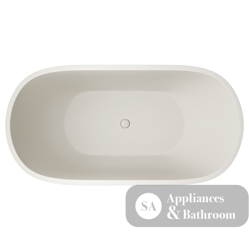 Fienza FC12W Jada Concrete Bath Warm White - Freestanding Bath