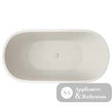 Fienza FC12W Jada Concrete Bath Warm White - Freestanding Bath