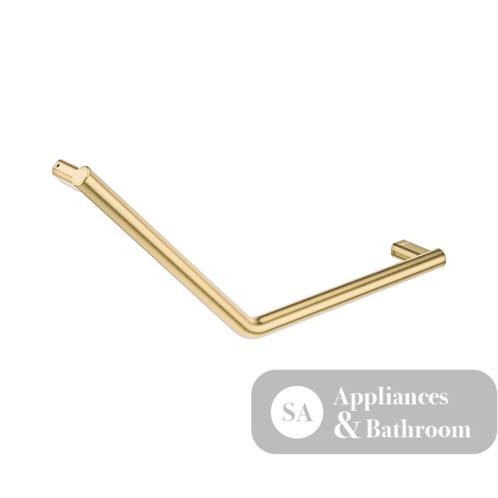 Fienza FC4141UB 135° Care Slimline Ambulant Care Reversible Left/Right Hand Grab Rail Urban Brass - Grab Rail