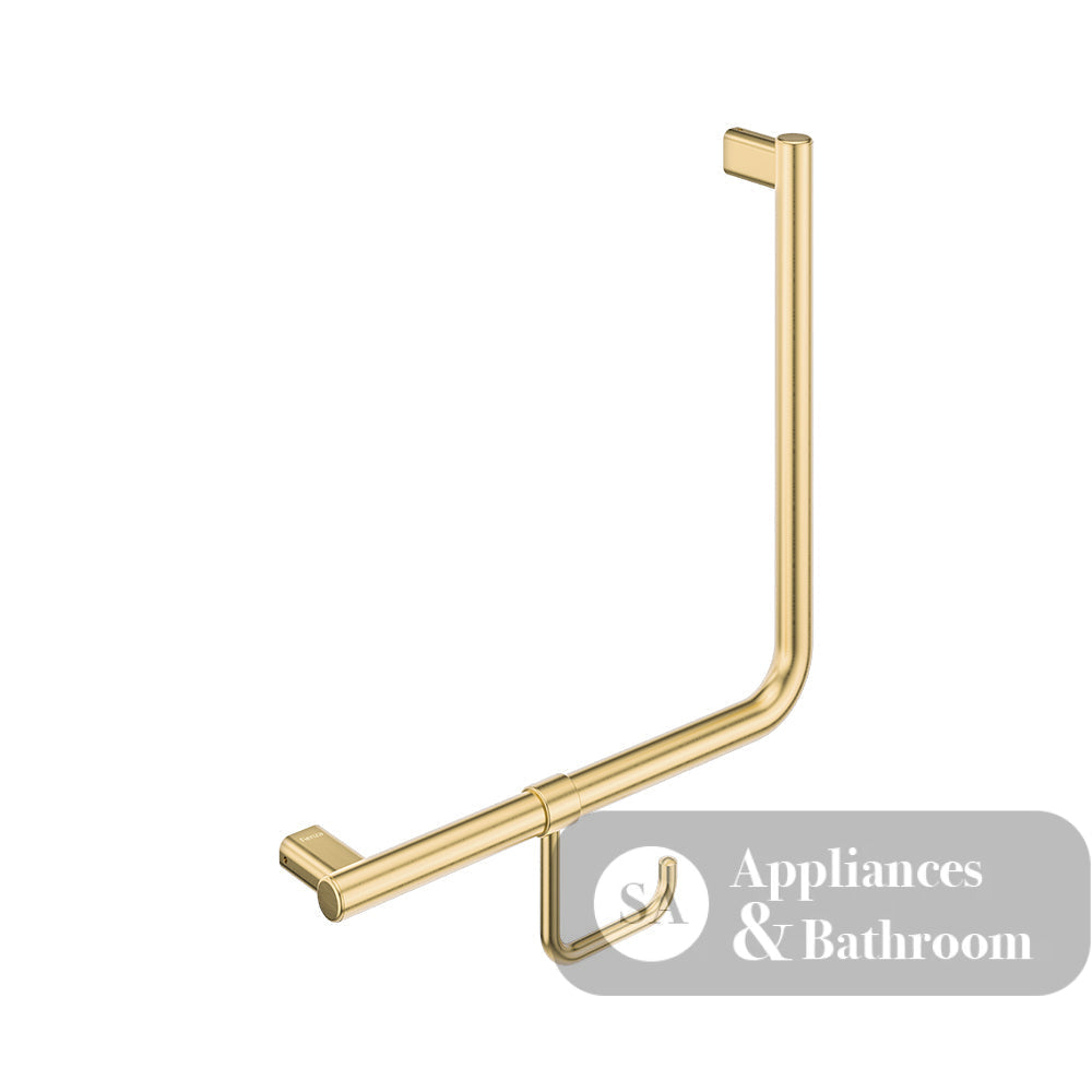 Fienza FC4545UB 90° Care Slimline Ambulant Care Hand Grab Rail Urban Brass - Grab Rail