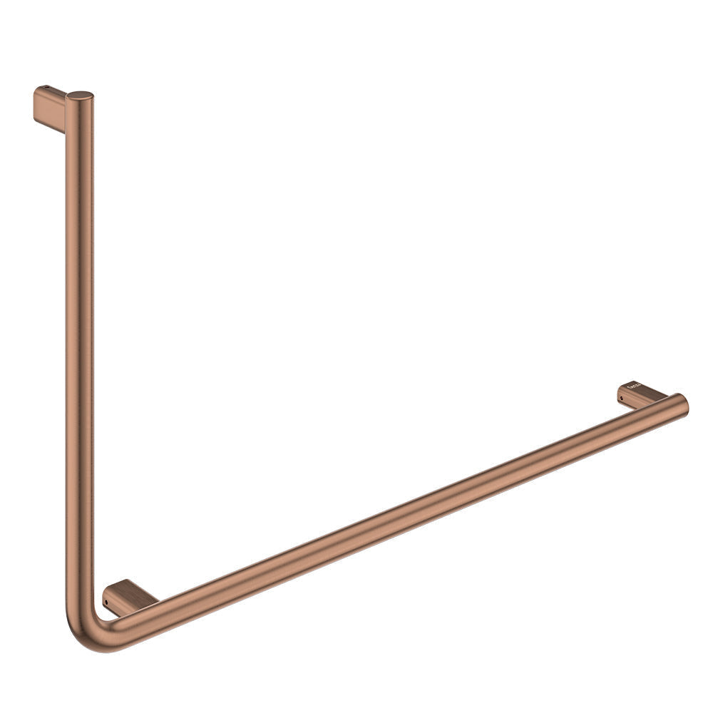 Fienza FC8357RCO 90° Care Slimline Right-Hand Grab Rail Brushed Copper - Grab Rail