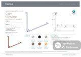 Fienza FC8357RCO 90° Care Slimline Right-Hand Grab Rail Brushed Copper - Grab Rail