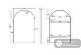 Fienza FMA6090UB Arch Urban Brass Framed Mirror 600 x 900mm - Mirrors