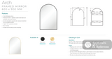 Fienza FMA6090UB Arch Urban Brass Framed Mirror 600 x 900mm - Mirrors