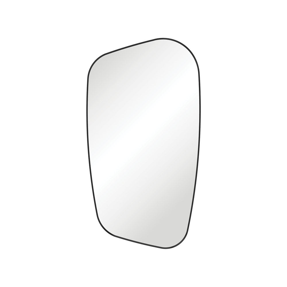 Fienza FMCA65120B Capriccio Matte Black Asymmetrical Framed Mirror 650 x 1200mm - Mirrors