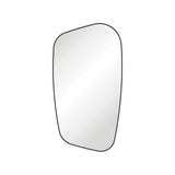 Fienza FMCA65120B Capriccio Matte Black Asymmetrical Framed Mirror 650 x 1200mm - Mirrors