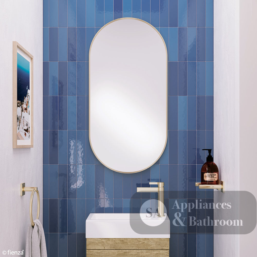 Fienza FMP4590UB Empire Urban Brass Framed Mirror 450 x 900mm - Mirrors