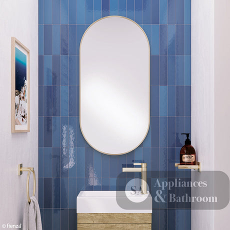 Fienza FMP4590UB Empire Urban Brass Framed Mirror 450 x 900mm - Mirrors
