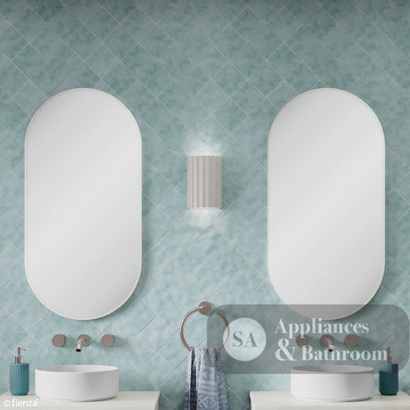 Fienza FMP4590W Empire Matte White Framed Mirror 450 x 900mm - Mirrors