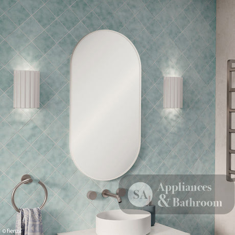 Fienza FMP60120W Empire Matte White Framed Mirror 600 x 1200mm - Mirrors