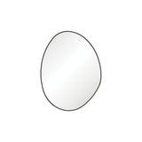 Fienza FMPA7092B Pebble Matte Black Asymmetrical Framed Mirror 700 x 920mm - Mirrors