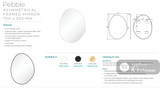 Fienza FMPA7092UB Pebble Urban Brass Asymmetrical Framed Mirror 700 x 920mm - Mirrors