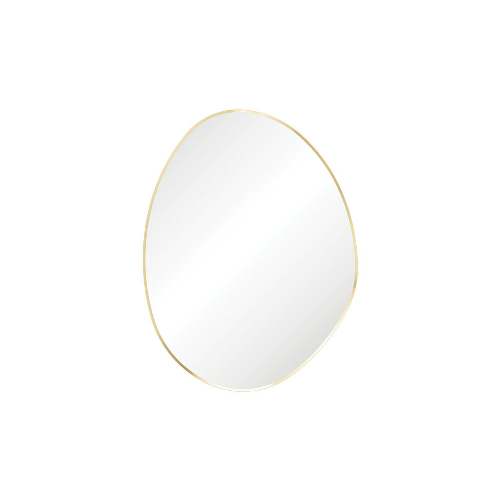 Fienza FMPA7092UB Pebble Urban Brass Asymmetrical Framed Mirror 700 x 920mm - Mirrors