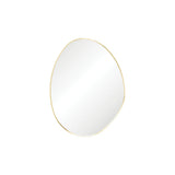 Fienza FMPA7092UB Pebble Urban Brass Asymmetrical Framed Mirror 700 x 920mm - Mirrors