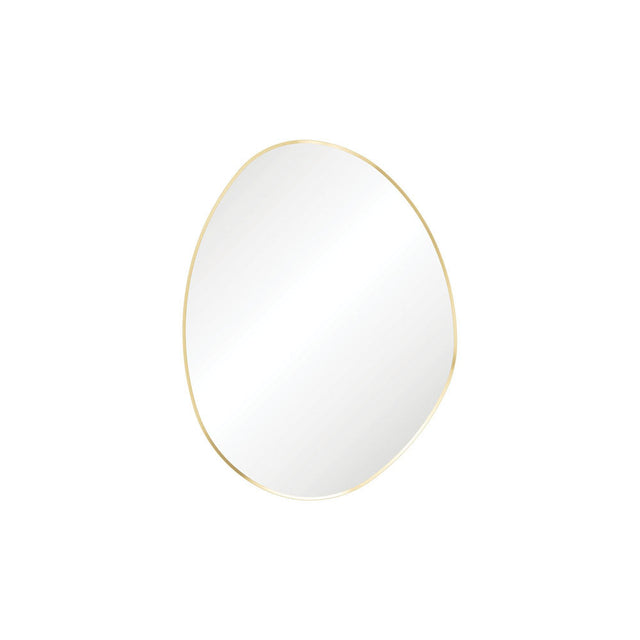 Fienza FMPA7092UB Pebble Urban Brass Asymmetrical Framed Mirror 700 x 920mm - Mirrors