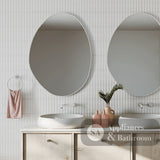 Fienza FMPA7092UB Pebble Urban Brass Asymmetrical Framed Mirror 700 x 920mm - Mirrors