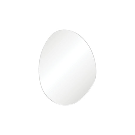 Fienza FMPA7092W Pebble Matte White Asymmetrical Framed Mirror 700 x 920mm - Mirrors