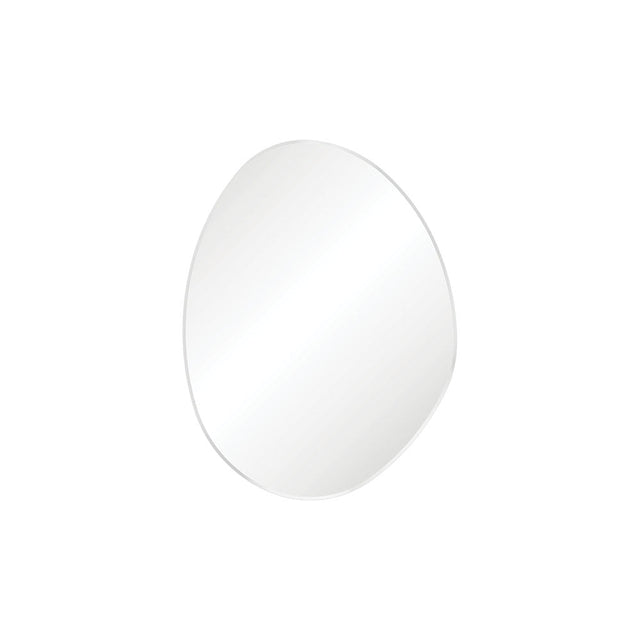 Fienza FMPA7092W Pebble Matte White Asymmetrical Framed Mirror 700 x 920mm - Mirrors