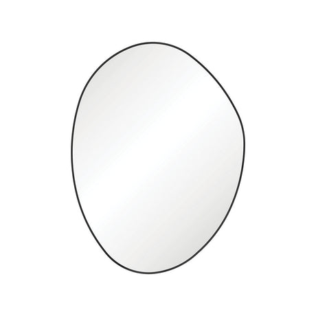 Fienza FMPA90120B Pebble Matte Black Asymmetrical Framed Mirror 900 x 1200mm - Mirrors
