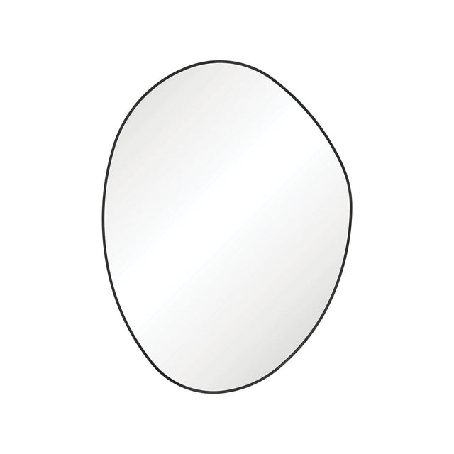 Fienza FMPA90120B Pebble Matte Black Asymmetrical Framed Mirror 900 x 1200mm - Mirrors