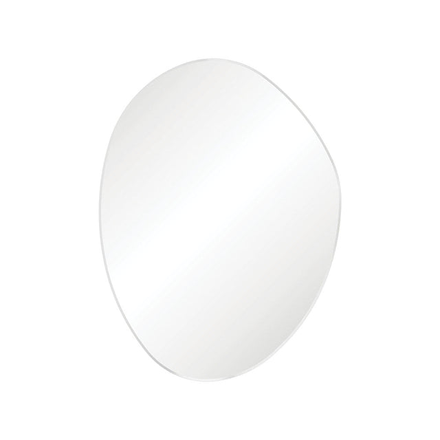 Fienza FMPA90120W Pebble Matte White Asymmetrical Framed Mirror 900 x 1200mm - Mirrors
