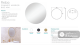Fienza FMR80B Matte Black Framed Mirror 800mm - Mirrors