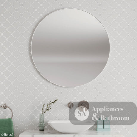 Fienza FMR80W Matte White Framed Mirror 800mm - Mirrors
