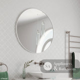 Fienza FMR80W Matte White Framed Mirror 800mm - Mirrors