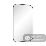 Fienza FMSS5080B Tono Matte Black Soft Square Framed Mirror 500 x 800mm - Mirrors