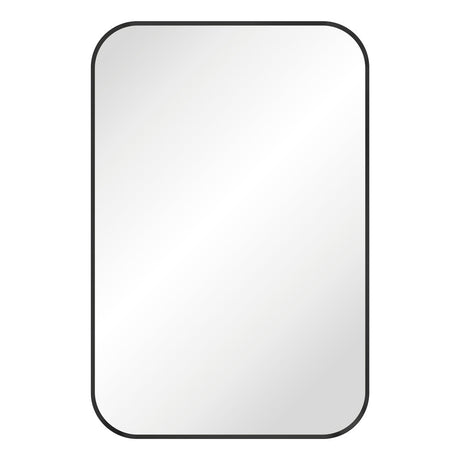 Fienza FMSS6090B Tono Matte Black Soft Square Framed Mirror 600 x 900mm - Mirrors