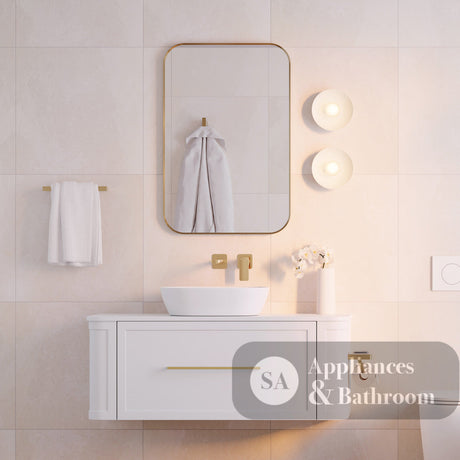 Fienza FMSS6090UB Tono Urban Brass Soft Square Framed Mirror 600 x 900mm - Mirrors