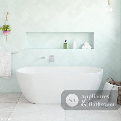 Fienza FR11572 Koko Freestanding Acrylic Bath Matte White - Freestanding Bath