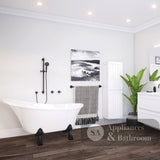Fienza FR2550-1700B 1700mm Clawfoot Freestanding Acrylic Bath Matte Black Feet - Freestanding Bath