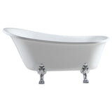 Fienza FR2550-1700C 1700mm Clawfoot Freestanding Acrylic Bath Chrome Feet - Freestanding Bath