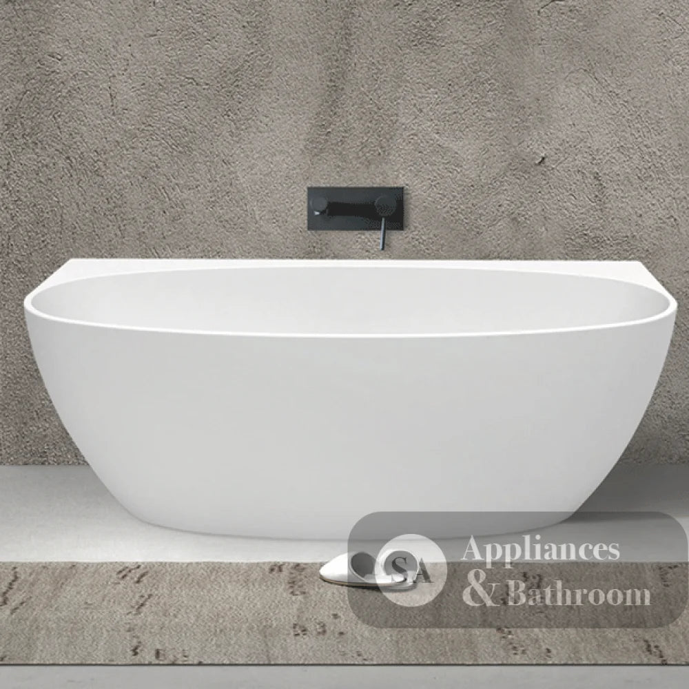Fienza FR65-1300 Keeto Back-to-wall Acrylic Bath 1300mm Gloss White - Back To Wall Bath