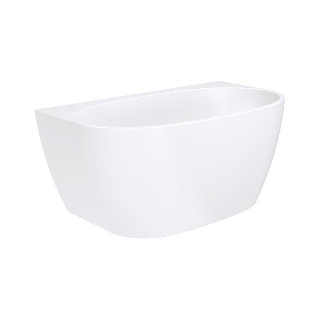 Fienza FR65-1300 Keeto Back-to-wall Acrylic Bath 1300mm Gloss White - Back To Wall Bath