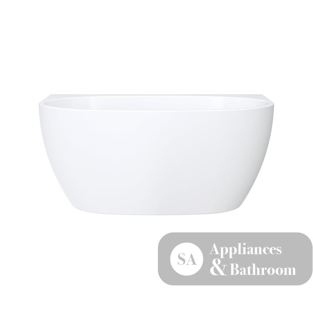 Fienza FR65-1300 Keeto Back-to-wall Acrylic Bath 1300mm Gloss White - Back To Wall Bath