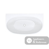 Fienza FR65-1300 Keeto Back-to-wall Acrylic Bath 1300mm Gloss White - Back To Wall Bath