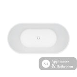 Fienza FR711-1500-OF Eleanor Fluted Freestanding Acrylic Bath 1500mm Gloss White - Freestanding Bath
