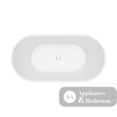 Fienza FR711-1500-OF Eleanor Fluted Freestanding Acrylic Bath 1500mm Gloss White - Freestanding Bath