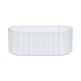 Fienza FR711-1500-OF Eleanor Fluted Freestanding Acrylic Bath 1500mm Gloss White - Freestanding Bath