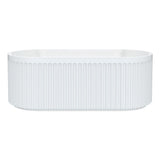 Fienza FR711-1700-OF Eleanor Fluted Freestanding Acrylic Bath 1700mm Gloss White - Freestanding Bath
