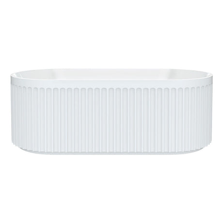 Fienza FR711-1700-OF Eleanor Fluted Freestanding Acrylic Bath 1700mm Gloss White - Freestanding Bath