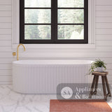 Fienza FR711-1700-OF Eleanor Fluted Freestanding Acrylic Bath 1700mm Gloss White - Freestanding Bath
