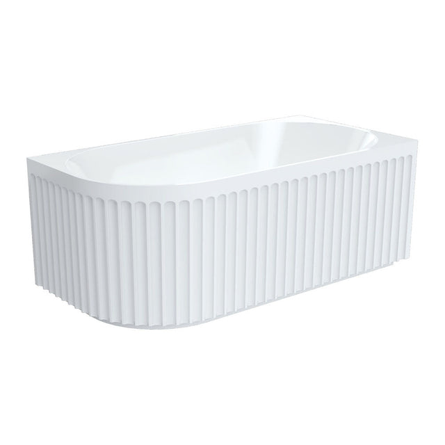Fienza FR713-1500L-OF Eleanor Fluted Left-Hand Acrylic Corner Bath 1500mm - Corner Baths