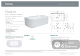 Fienza FR713-1500L-OF Eleanor Fluted Left-Hand Acrylic Corner Bath 1500mm - Corner Baths